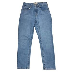 EVERLANE HIGH WAIST STRAIGHT High-Rise Ankle Jeans 26 Light Wash Denim